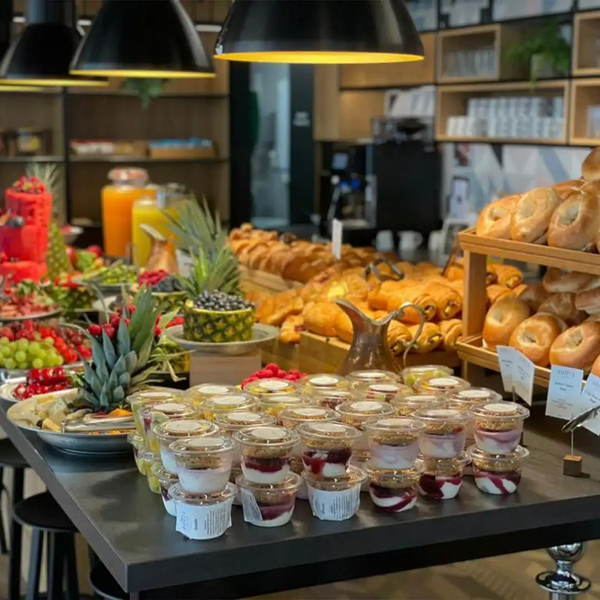 Route Catering interactive pop-up and graze stations with Mediterranean food for London corporate events