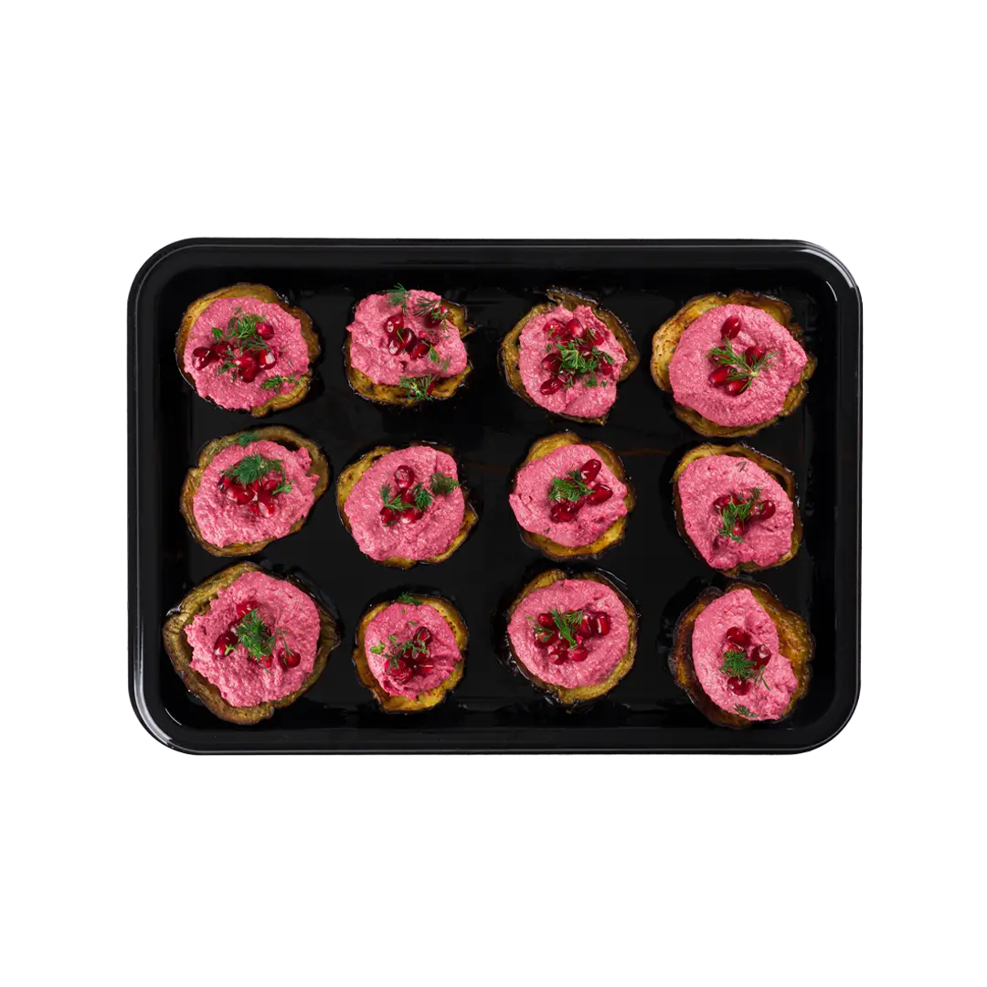 Aubergine Beetroot Hummus Platter | Corporate Catering London