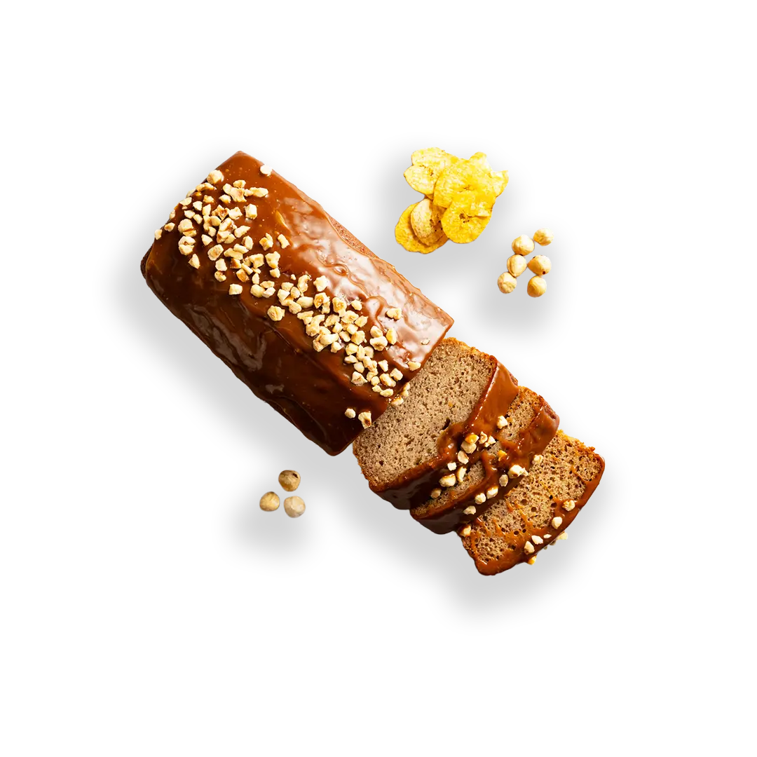 Banana Caramel Cake London | Hazelnut Topped - Route Catering
