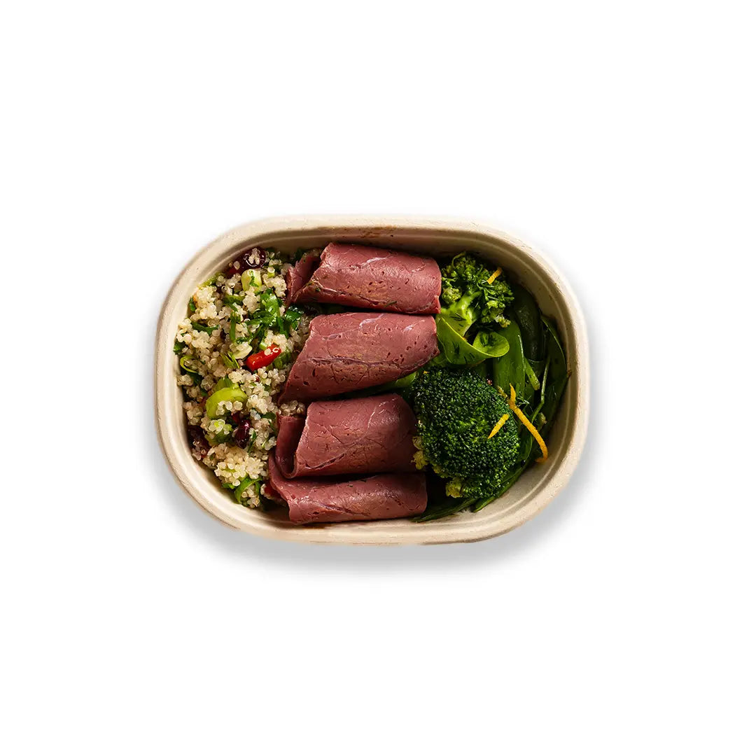 Beef Lunch Box – Salt Beef with Two Fresh Salads | Route Catering