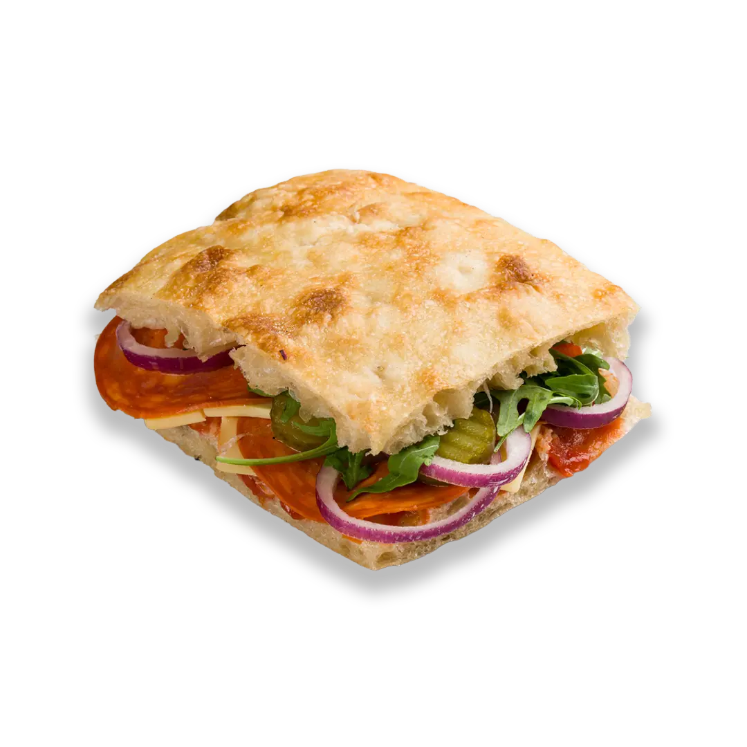 Cheese Ploughman’s Focaccia | Vegetarian Sandwich Catering London