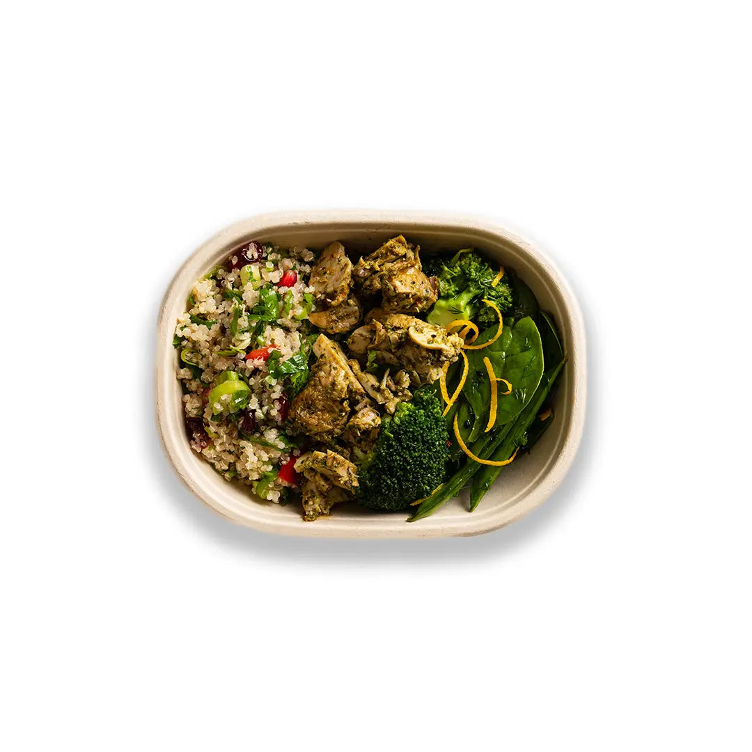 Chicken Lunch Box with Salsa Verde & Two Fresh Salads
