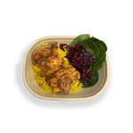 Lemon & Tarragon Chicken Thigh with Turmeric Lentil Rice (Serves 1)