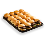 Route Catering beef sliders platter with 20 prime beef burgers in brioche buns for London corporate events