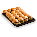 Route Catering pulled lamb sliders platter with slow cooked lamb and sumac onion for London corporate events