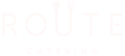 Route Catering White Font Logo for Dark Theme