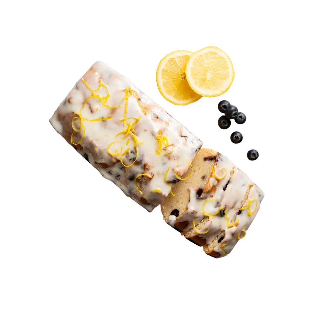 Vegan Lemon Blueberry Cake London | Lemon Glaze - Route Catering