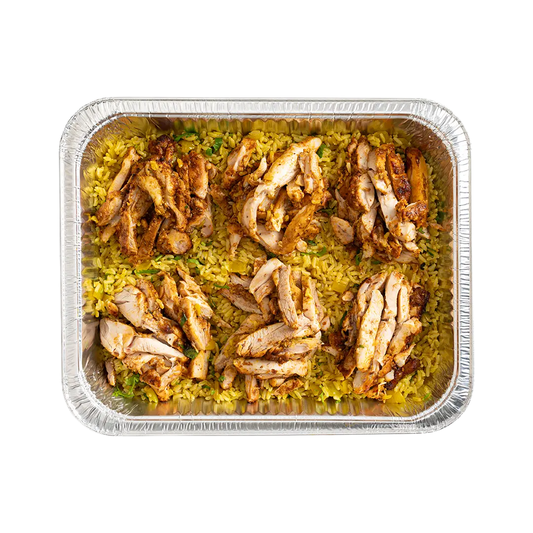 Zaatar Spiced Chicken with Lemon and Herb Brown Rice (Serves 6)
