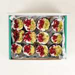 Aubergine Salad in a Route Catering delivery box from above