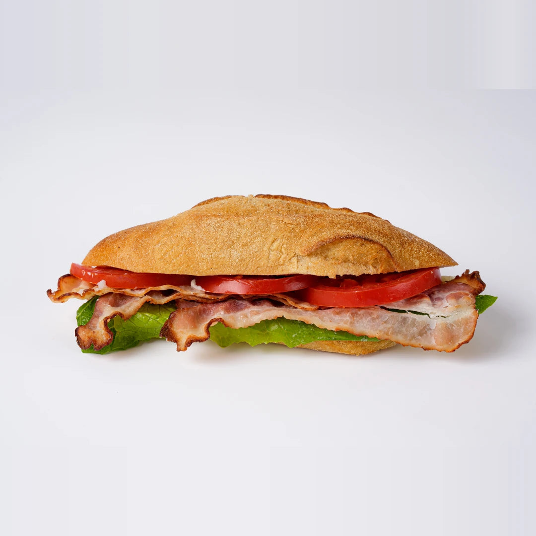 BLT baguette with bacon, lettuce and tomato, sandwich catering London, Route Catering