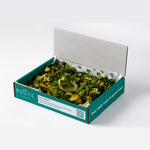Broccoli and sugar snap salad in Route Catering delivery box, serves 6