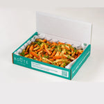 Carrot and Parsnip Salad delivery box opened - Route Catering