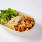 Chicken Caesar pasta bowl, office lunch catering London, Route Catering