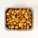 Christmas Dinner Platter roast potatoes in a foil tray - Route Catering