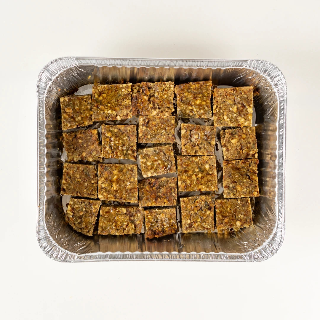 Christmas Dinner Platter sage and onion stuffing in a foil tray - Route Catering