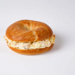 Crispy bacon and boiled egg bagel, breakfast catering London, Route Catering