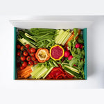 Dips and crudites platter, serves 10, corporate catering London, Route Catering