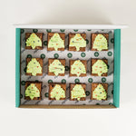 Festive Brownie Bites in a Route Catering delivery box from above