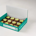 Festive Brownie Bites delivery box opened - Route Catering