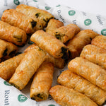 Filo pastry rolls in Route Catering delivery box, 24 pieces, London