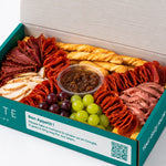 Halal Charcuterie Platter in a Route Catering delivery box