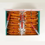 Hot Dog Fingers Halloween platter in a Route Catering delivery box from above