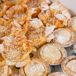 Close-up of filo mince pies with kadaif pastry - Route Catering