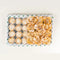 Mince Pies, Two Ways platter of 25 classic and filo mince pies on Route Catering paper from above
