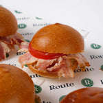 Mini sandwich with pesto chicken and tomato, Route Catering London