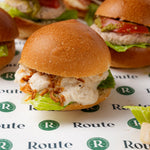 Mini sandwich with cheese and pickle, Route Catering London