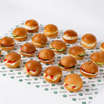 Mini veggie breakfast roll platter, 20 per platter, breakfast catering London, Route Catering