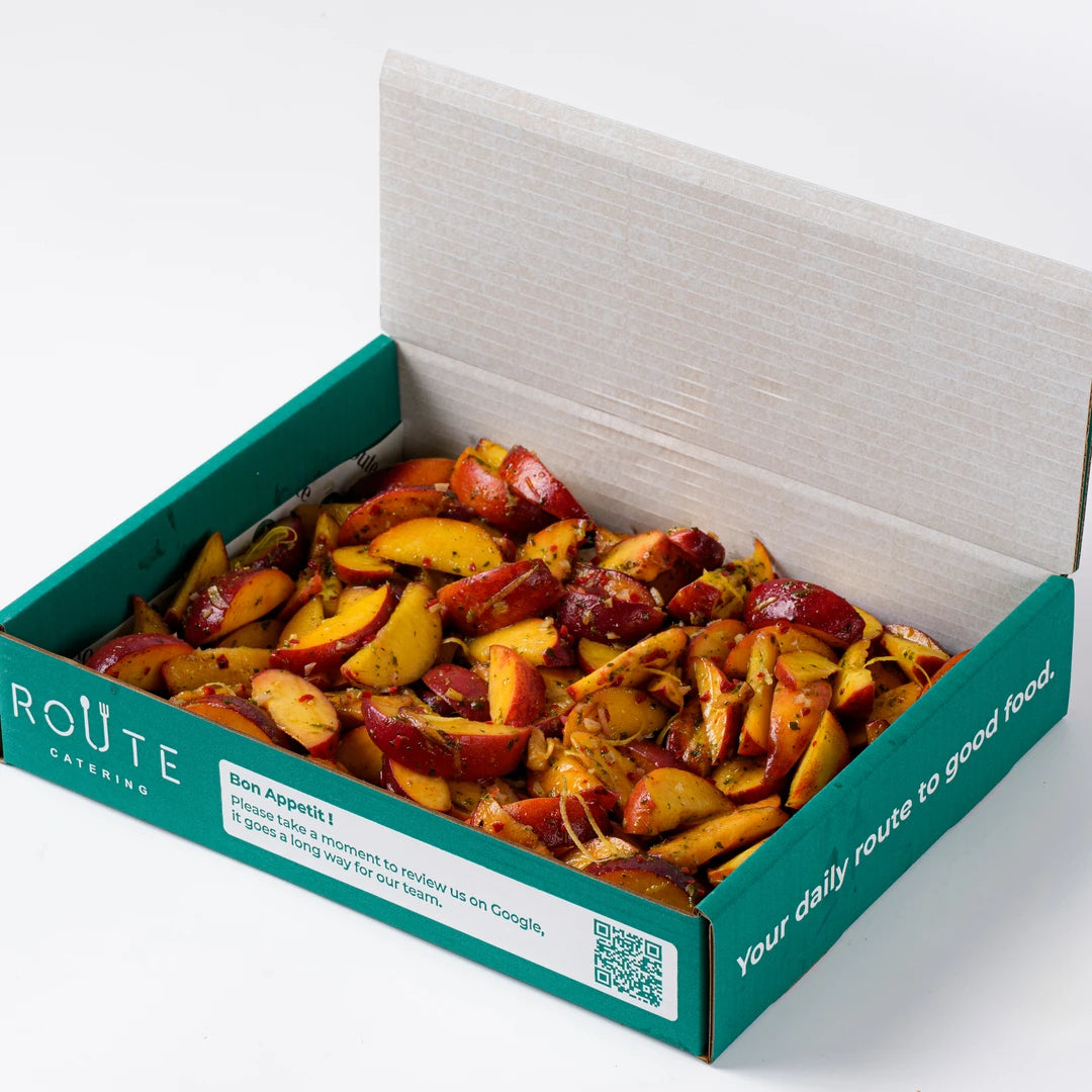 Peach salad platter, serves 6, summer catering London, Route Catering (4)