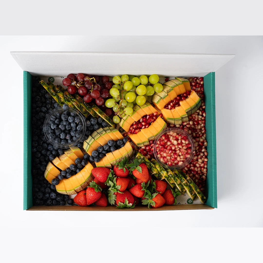 Seasonal fruit platter in Route Catering delivery box, serves 10, London