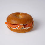 Smoked salmon and cream cheese bagel, breakfast catering London, Route Catering