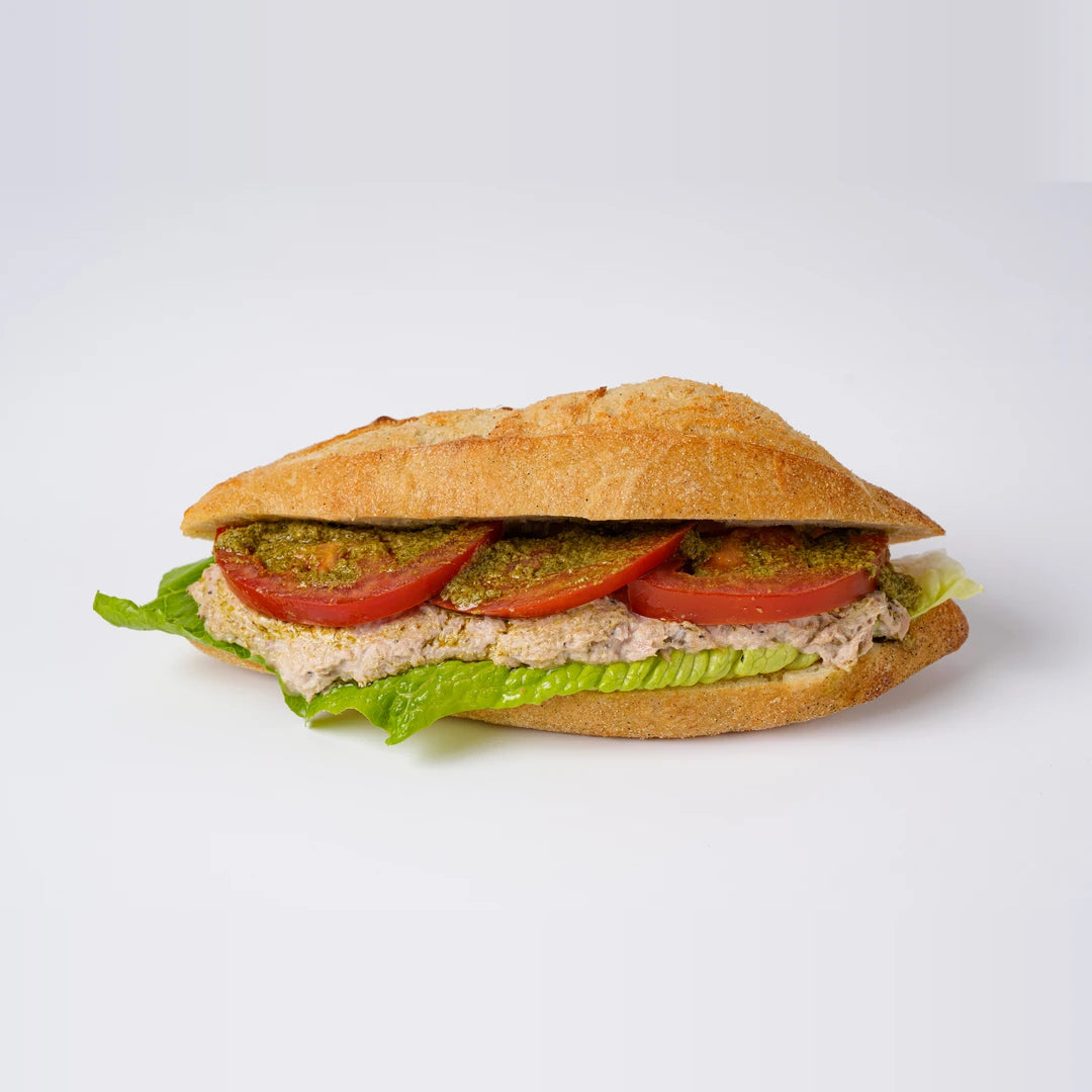 Tuna pesto baguette, sandwich catering London, Route Catering