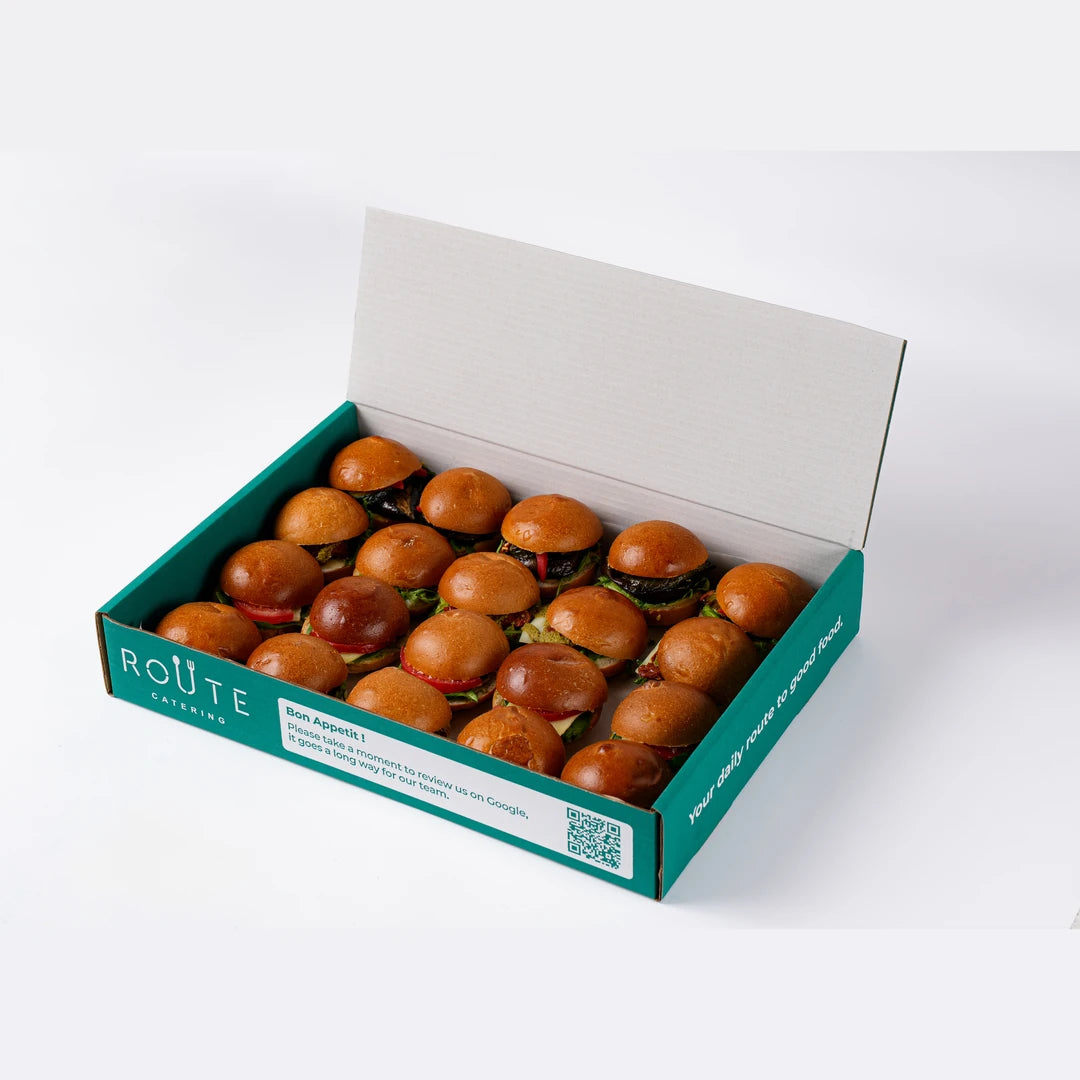 Vegetarian mini sandwich platter, 20 per platter, office catering London, Route Catering