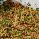White quinoa salad with peppers, cucumber and parsley, office catering London