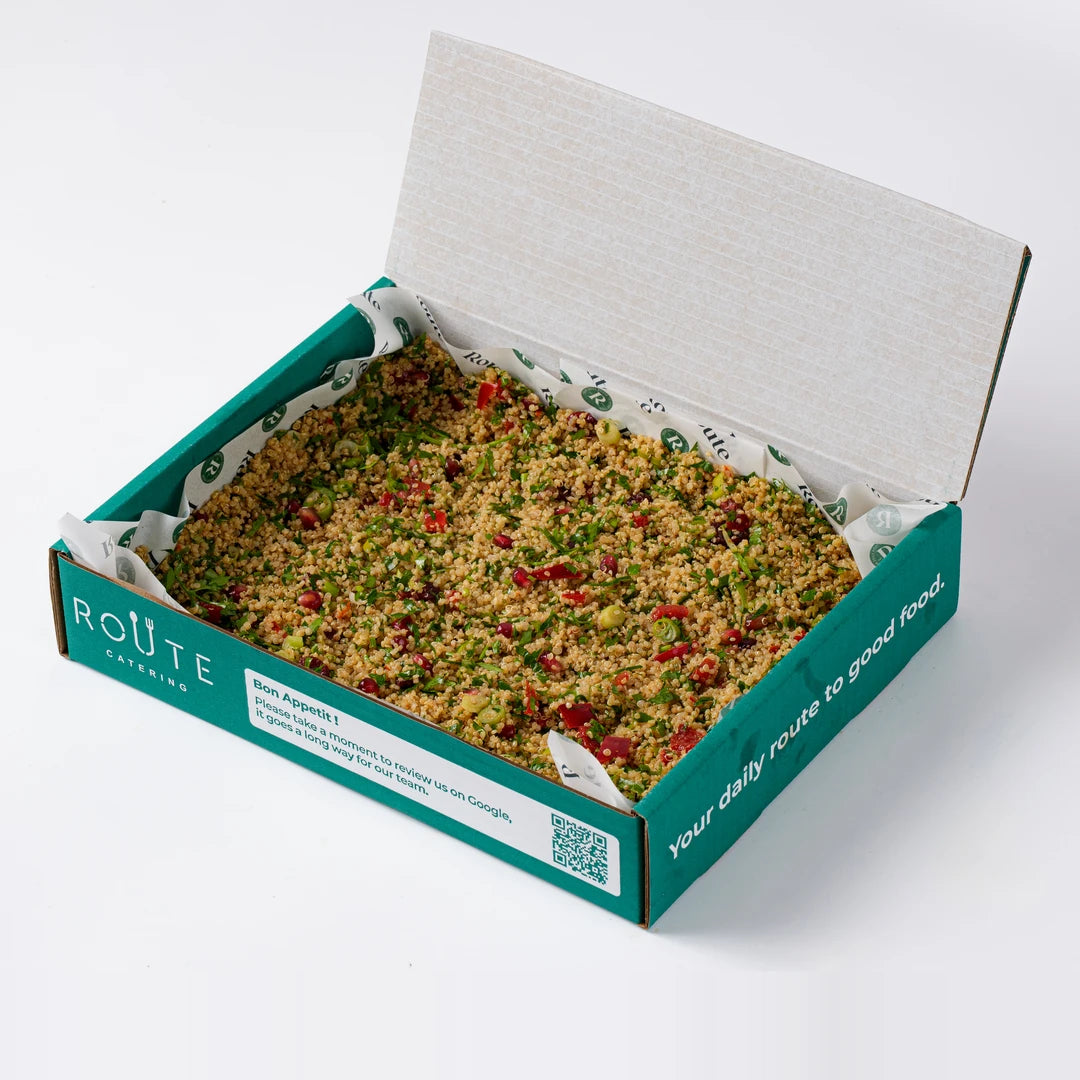 White quinoa salad platter, serves 6, healthy catering London, Route Catering (4)