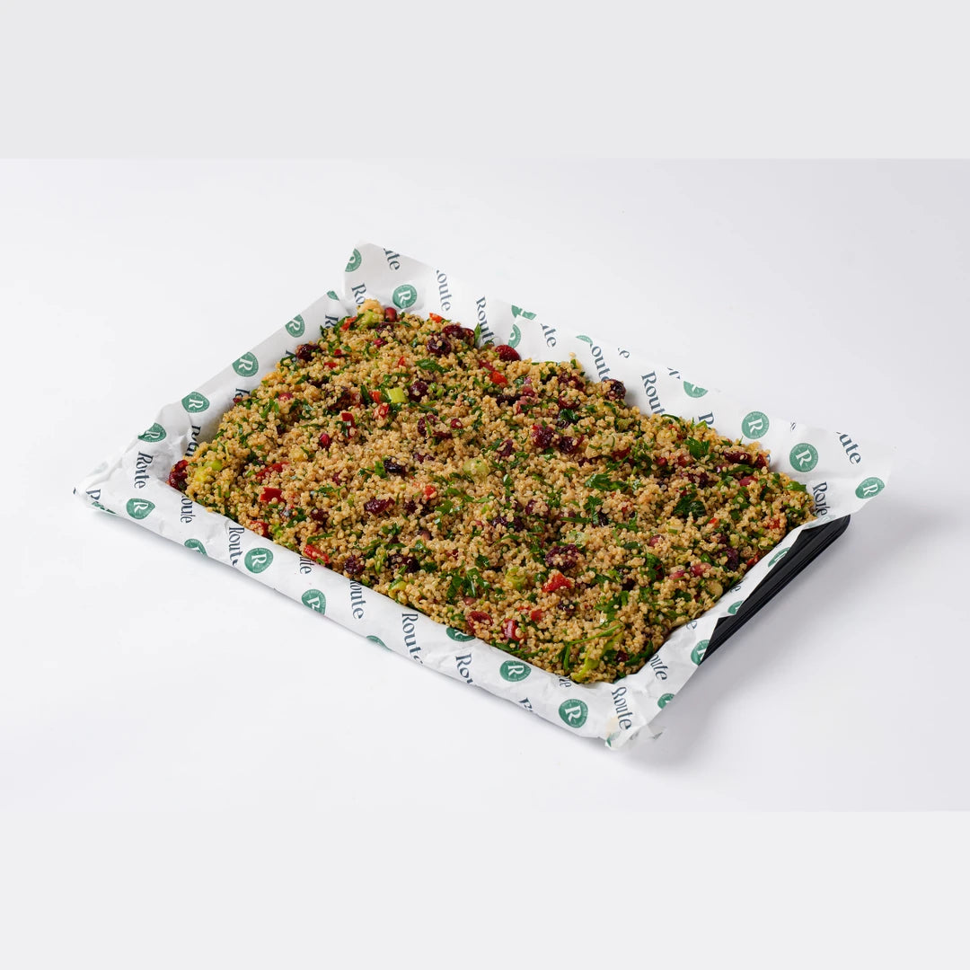 White quinoa salad platter, serves 6, healthy catering London, Route Catering